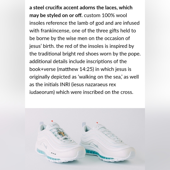 MSCHF X INRI X Nike Air Max 97 Walk On Water *NWT* - Picture 8 of 15